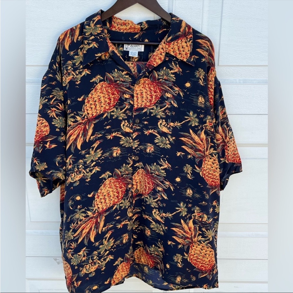 Men's vtg an original AVANTI authentic Hawaii silk shirt 3XL